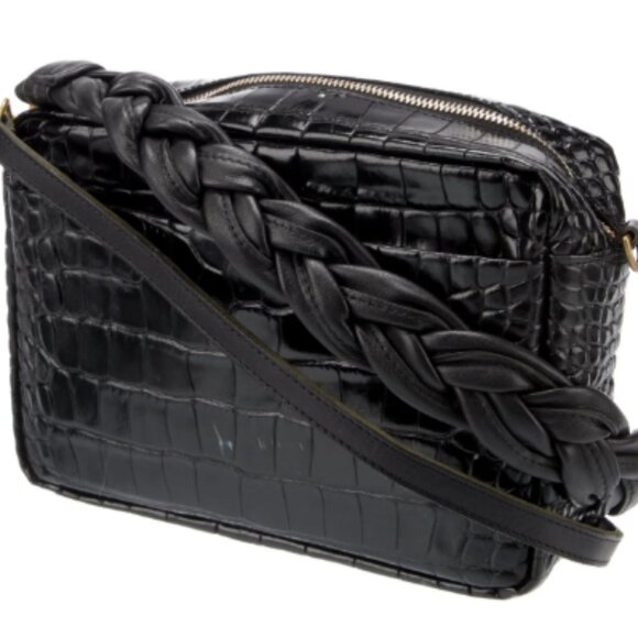 Clare V. Embossed Leather Shoulder Bag - Picture 3 of 5